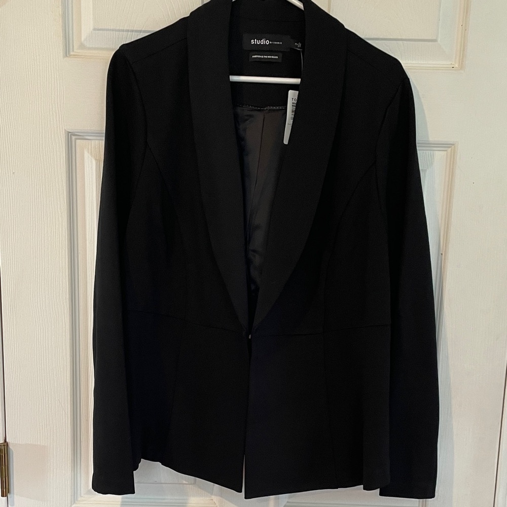 Studio By Torrid Size 2 Black Shawl-Collar Blazer for Women (New)